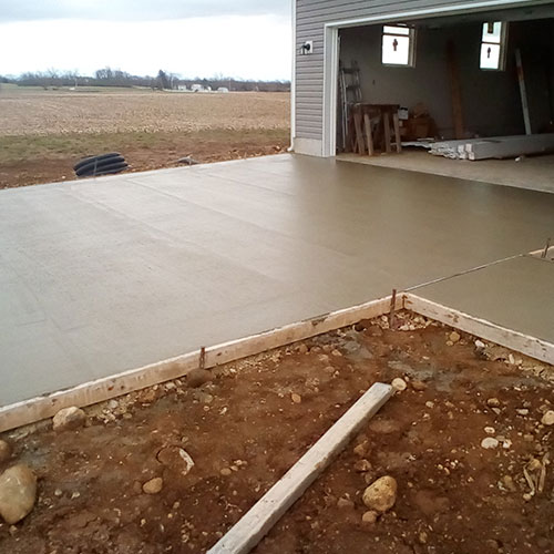 Concrete driveway installation in Oklahoma