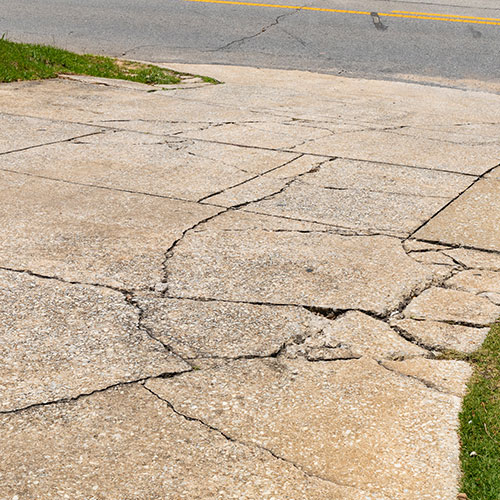Before concrete replacement project in Oklahoma